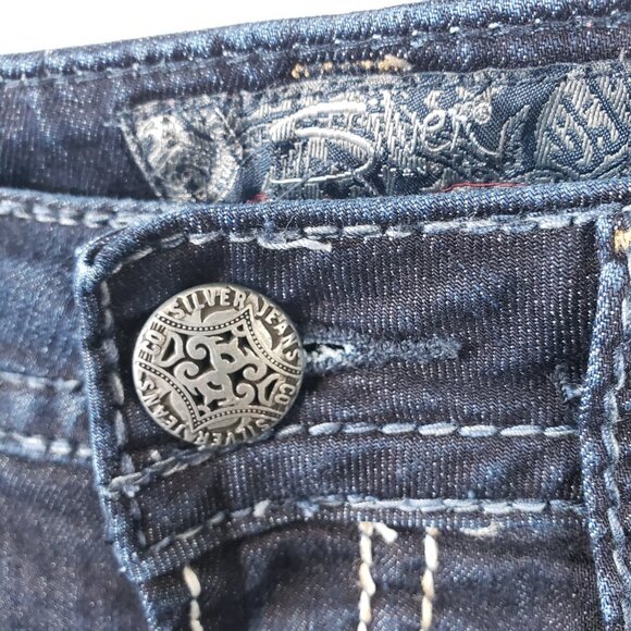 Silver Jeans Womens 26 x 31 Blue Stretch Denim Frances 18" Bootcut Low Rise/A251 - Picture 4 of 9